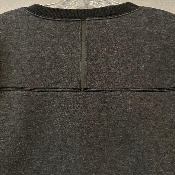 Lululemon Men’s Revolve Long Sleeve Sweatshirt Heathered Black Fleece Sz Unknown - Picture 3 of 9